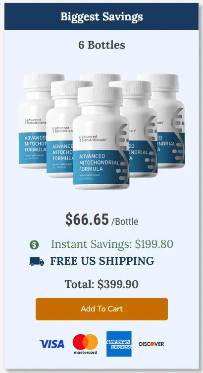 advanced mitochondrial formula 6 bottles price